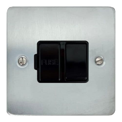 G&H FSC57B Flat Plate Satin Chrome 1 Gang Fused Spur 13A Switched
