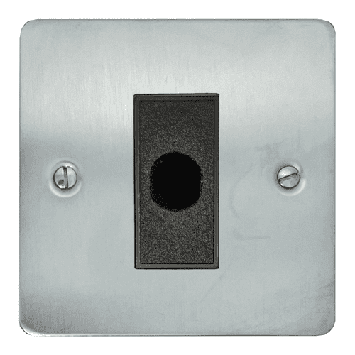 G&H FSC79B Flat Plate Satin Chrome 1 Gang Flex Outlet Plate