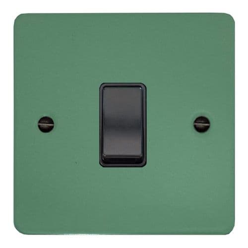 G&H FSG1B Flat Plate Sage Green 1 Gang 1 or 2 Way Rocker Light Switch