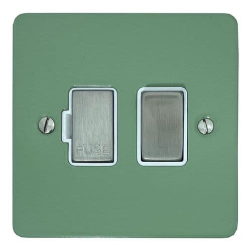 G&H FSG257-SC Flat Plate Sage Green 1 Gang Fused Spur 13A Switched