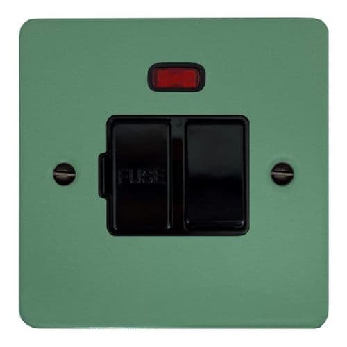 G&H FSG27B Flat Plate Sage Green 1 Gang Fused Spur 13A Switched & Neon