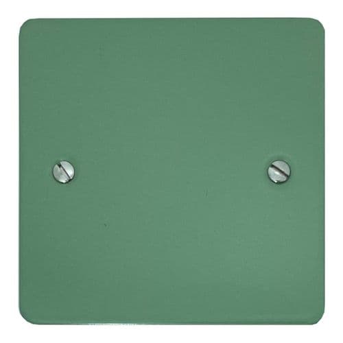 G&H FSG31 Flat Plate Sage Green 1 Gang Single Blank Plate
