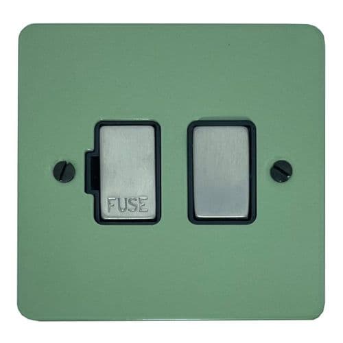 G&H FSG357-SC Flat Plate Sage Green 1 Gang Fused Spur 13A Switched