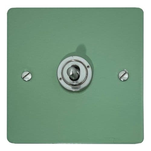 G&H FSG385-SS Flat Plate Sage Green 1 Gang Intermediate Toggle Light Switch