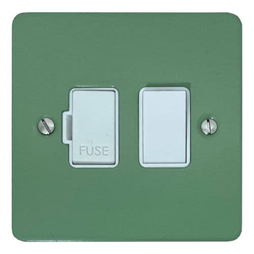 G&H FSG57W Flat Plate Sage Green 1 Gang Fused Spur 13A Switched
