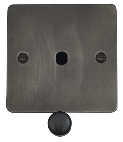 G&H FSL11-PK-BB Flat Plate Slate 1 Gang Dimmer Plate Only inc Dimmer Knobs