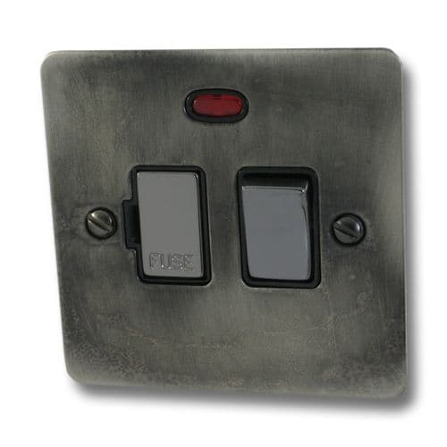 G&H FSL327 Flat Plate Slate 1 Gang Fused Spur 13A Switched & Neon