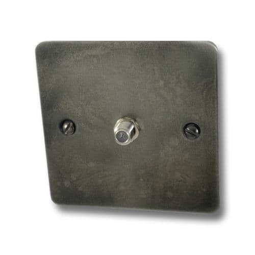 G&H FSL37 Flat Plate Slate 1 Gang Single Satellite Point Socket