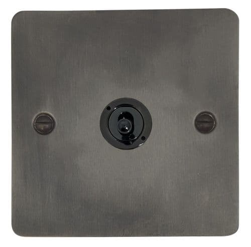 G&H FSL381-FBK Flat Plate Slate 1 Gang 2 Way Toggle Light Switch