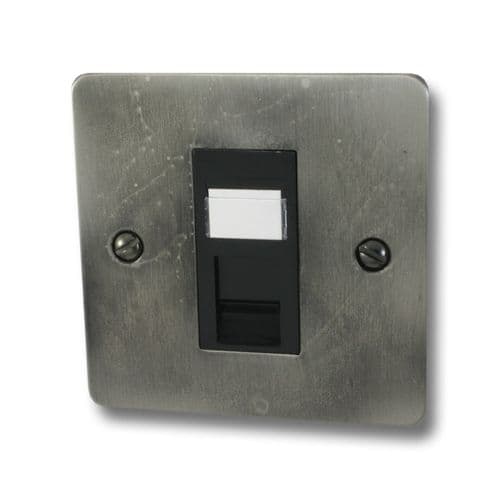 G&H FSL61B Flat Plate Slate 1 Gang RJ45 Socket