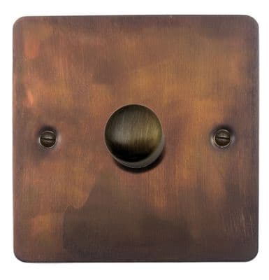G&H FTC521 Flat Plate Tarnished Copper 1 Gang 1 or 2 Way LED Dimmer Switch