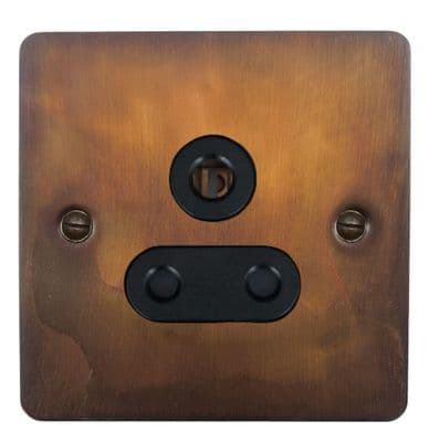 G&H FTC59B Flat Plate Tarnished Copper 1 Gang Single 5 Amp Plug Socket