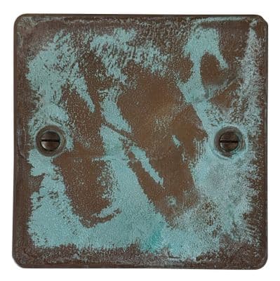G&H FV31 Flat Plate Verdigris 1 Gang Single Blank Plate