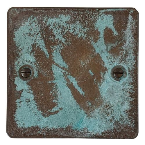 G&H FV31 Flat Plate Verdigris 1 Gang Single Blank Plate