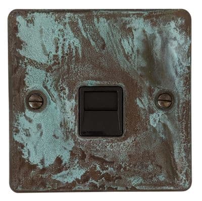 G&H FV33B Flat Plate Verdigris 1 Gang Master BT Telephone Socket