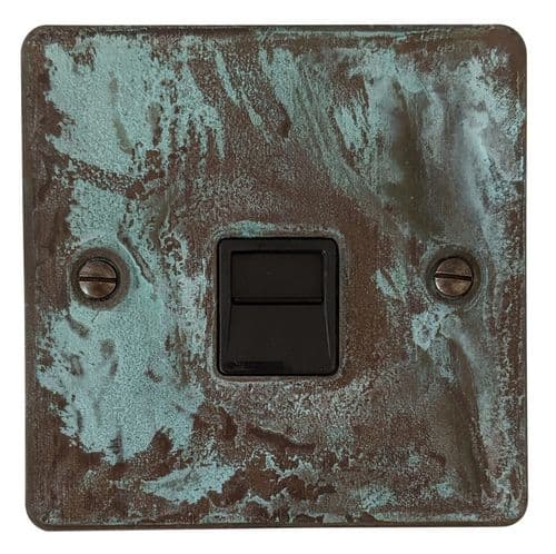 G&H FV34B Flat Plate Verdigris 1 Gang Slave BT Telephone Socket