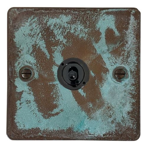 G&H FV385-FBK Flat Plate Verdigris 1 Gang Intermediate Toggle Light Switch