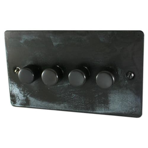 G&H FV524-BB Flat Plate Verdigris 4 Gang 1 or 2 Way LED Dimmer Switch
