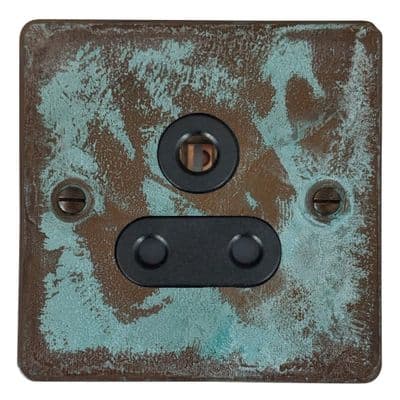 G&H FV59B Flat Plate Verdigris 1 Gang Single 5 Amp Plug Socket