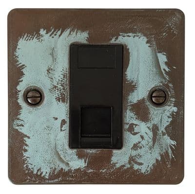 G&H FV61B Flat Plate Verdigris 1 Gang RJ45 Cat5e Data Socket