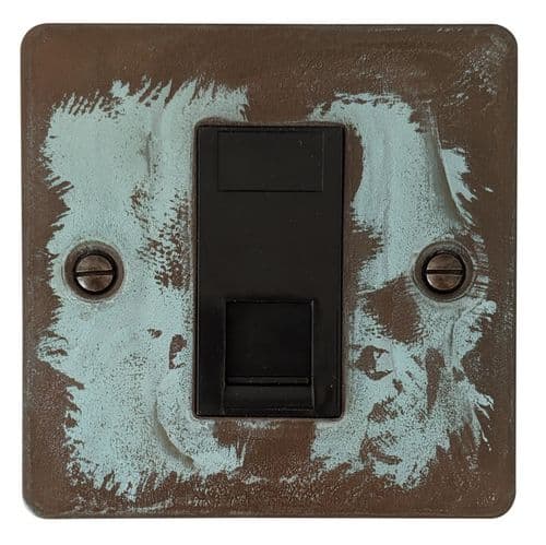 G&H FV61B Flat Plate Verdigris 1 Gang RJ45 Cat5e Data Socket