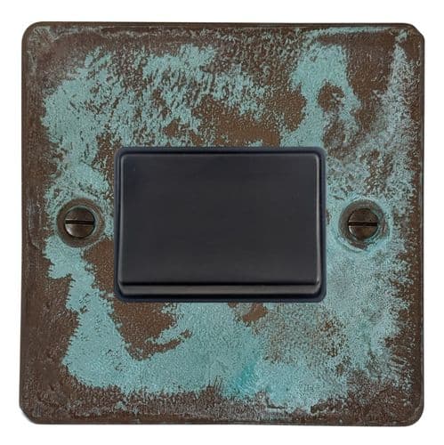 G&H FV69B Flat Plate Verdigris 1 Gang Triple Pole 10A Fan Isolator Switch