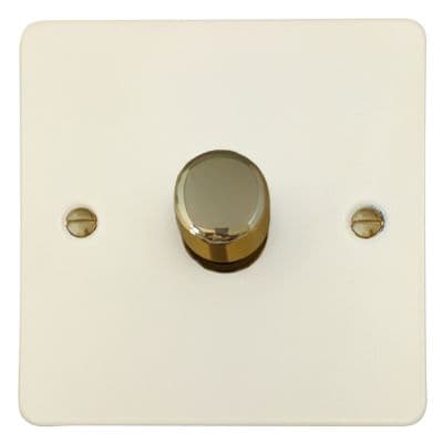 G&H FW521-PB Flat Plate Matt White 1 Gang 1 or 2 Way LED Dimmer Switch