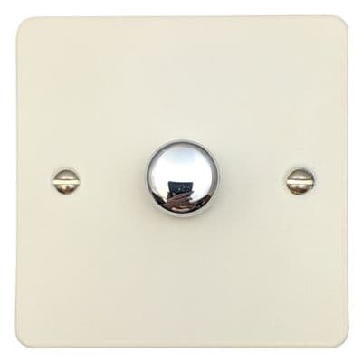 G&H FW521-PC Flat Plate Matt White 1 Gang 1 or 2 Way LED Dimmer Switch