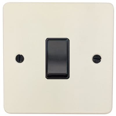 G&H FW5B Flat Plate Matt White 1 Gang Intermediate Rocker Light Switch