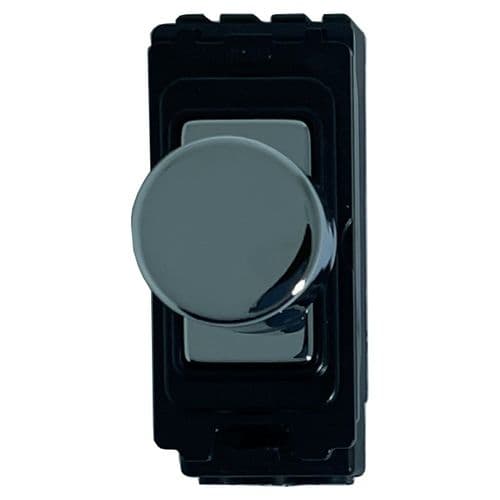 G&H G-411GDBPC Polished Chrome Intelligent 2 Way 5-150W (1-10 LED) LED Grid Dimmer Black Surround
