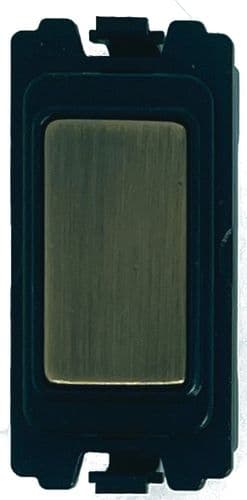 G&H G-431AB Antique Brass Grid Module Blank Insert Black Surround