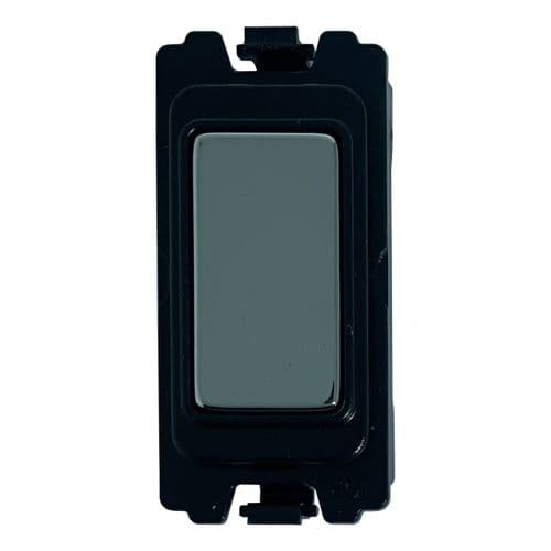 G&H G-431PC Polished Chrome Grid Module Blank Insert Black Surround