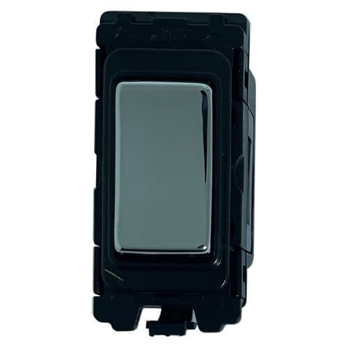 G&H G-476PC Polished Chrome Grid Module 20A Double Pole Switch Black Surround
