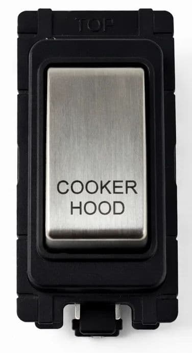 G&H G-476SS-CH Brushed Steel Grid Module 20A Double Pole Cooker Hood ...