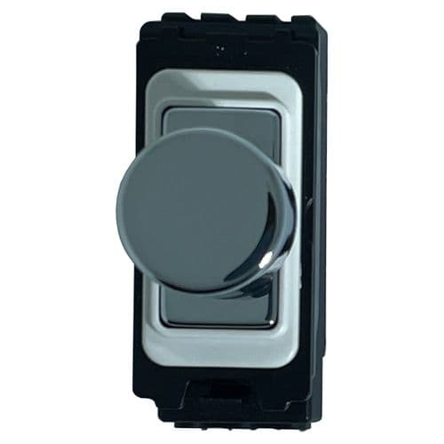 G&H G-511GDWPC Polished Chrome Intelligent 2 Way 5-150W (1-10 LED) LED Grid Dimmer White Surround