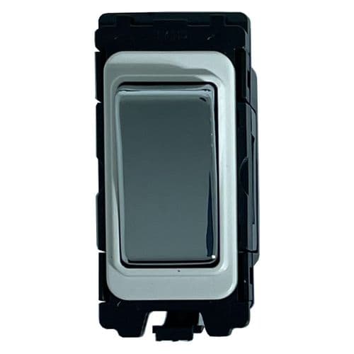 G&H G-572PC Polished Chrome Grid Module 20A 2 Way Retractive Switch White Surround