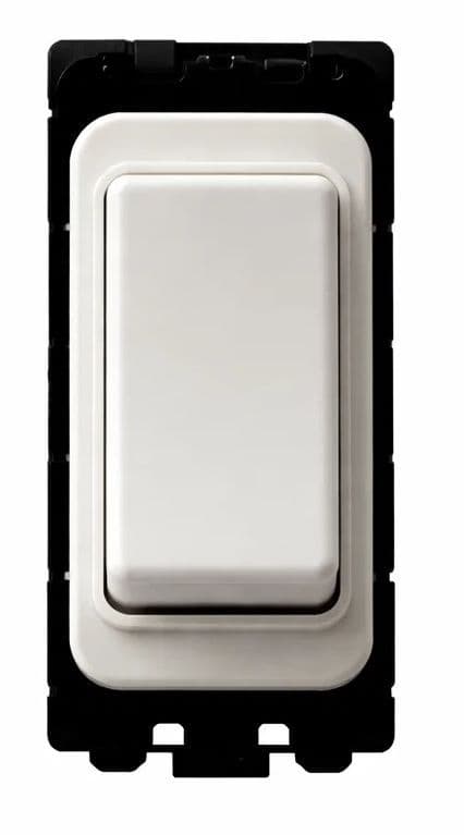 G&H G-572W White Grid Module 20A 2 Way Retractive Switch
