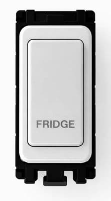 G&H G-576W-FG White Grid Module 20A Double Pole 'Fridge' Switch