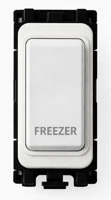 G&H G-576W-FZ White Grid Module 20A Double Pole 'Freezer' Switch
