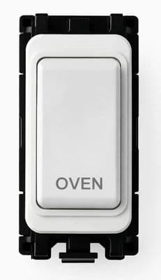 G&H G-576W-OV White Grid Module 20A Double Pole 'Oven' Switch