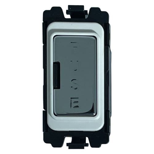 G&H G-590PC Polished Chrome Grid Module 13A Fuse Holder White Surround