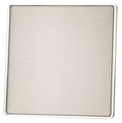 G&H LSS31  Screwless Brushed Steel 1 Gang Single Blank Plate