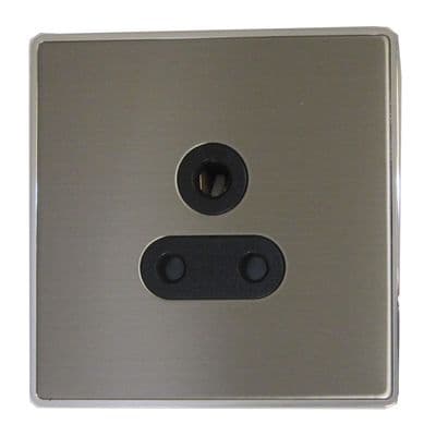 G&H LSS59B Screwless Brushed Steel 1 Gang Single 5 Amp Plug Socket