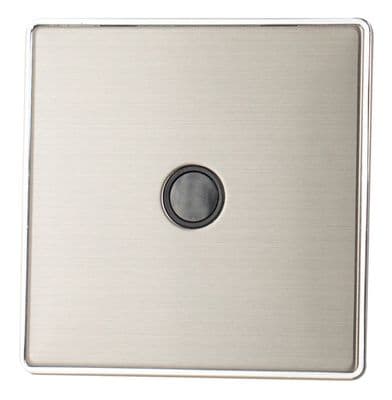 G&H LSS79B Screwless Brushed Steel 1 Gang Flex Outlet Plate