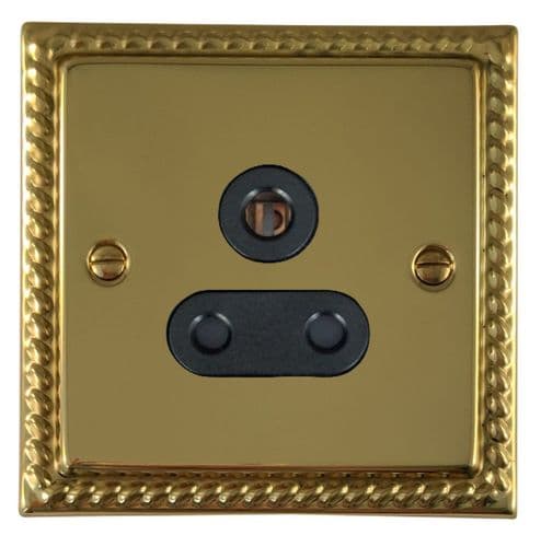G&H MB59B Monarch Roped Polished Brass 1 Gang Single 5 Amp Plug Socket