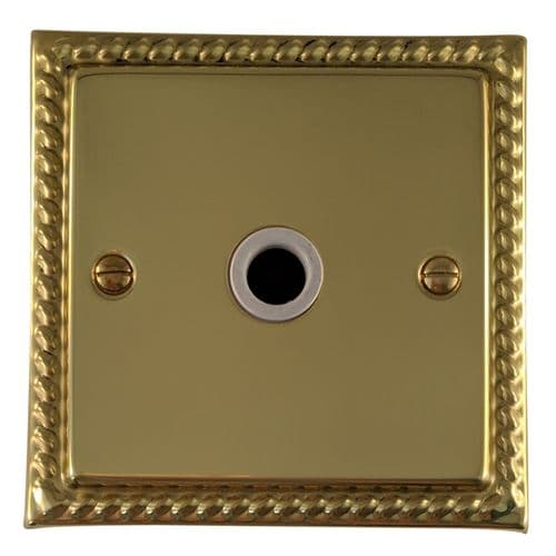 G&H MB79W Monarch Roped Polished Brass 1 Gang Flex Outlet Plate
