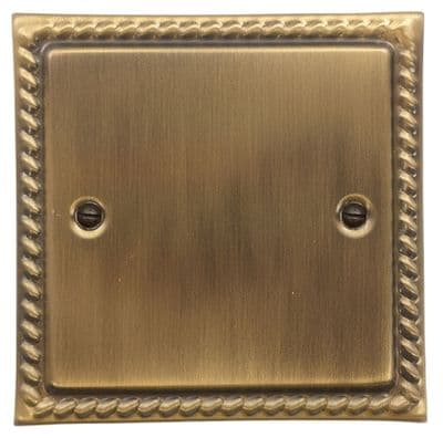 G&H Monarch Roped Plate Light Antique Brass