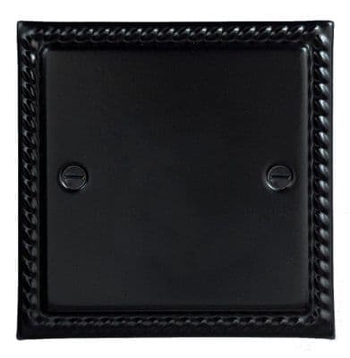 G&H Monarch Roped Plate Matt Black