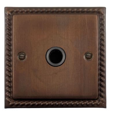 G&H MTC79B Monarch Roped Tarnished Copper 1 Gang Flex Outlet Plate