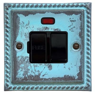 G&H MV27B Monarch Roped Verdigris 1 Gang Fused Spur 13A Switched & Neon